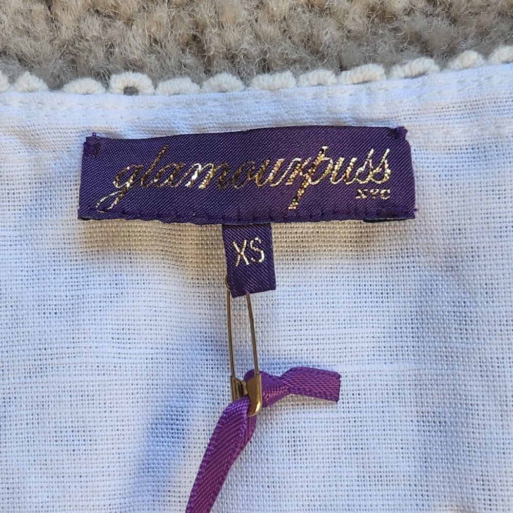 NWT Embroidered crochet linen dress coverup - Picture 4 of 9